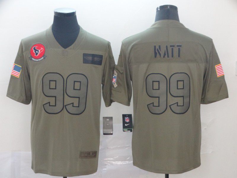 Men Houston Texans #99 Watt Nike Camo 2019 Salute to Service Limited NFL Jerseys->houston texans->NFL Jersey